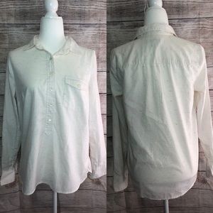 J.Crew white/multi colored button down